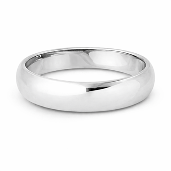 Sterling sølv vielsesringe på 5 mm og zirkonia i hjerte